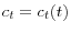 c_{t}=c_{t}(t)