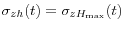  \sigma_{zh}(t)=\sigma_{zH_{\max}}(t)