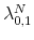  \lambda_{0,1}^{N}