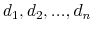 d_1,d_2,...,d_n