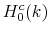 \displaystyle H^c_0(k)