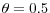 \theta =0.5