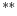  ^{**}