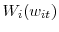  W_{i}(w_{it})