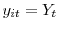  y_{it}=Y_{t}