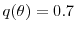  q(\theta)=0.7