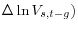 \Delta \ln V_{s,t-g} )