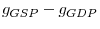  g_{GSP}-g_{GDP}