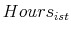 \displaystyle Hours_{ist}