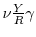  \nu \frac{Y}{R} \gamma