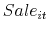  Sale_{it}