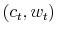  \left( c_{t},w_{t}\right) 