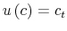  u\left( c\right) =c_{t}