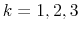  k=1,2,3