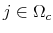  j\in\Omega_{c}