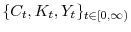  \{C_{t},K_{t},Y_{t}% \}_{t\in[0,\infty)}