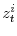  z_{t}^{i}