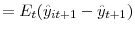 \displaystyle =E_{t}(\hat{y}_{it+1}-\hat{y}_{t+1})