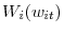  W_{i}(w_{it})