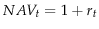  NAV_t=1+r_t