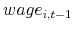  % wage_{i,t-1}