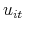  % u_{it}\ 