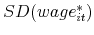  SD(wage_{it}^{\ast })