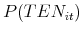  % P(TEN_{it})