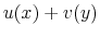  u(x)+v(y)