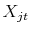  X_{jt}