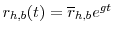 r_{h,b}(t)=\overline{r}_{h,b}e^{gt}