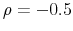  \rho =-0.5