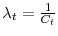  \lambda _{t}=\frac{1}{C_{t}}