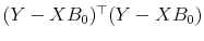  (Y-XB_0)^\top(Y-XB_0)