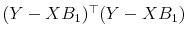  (Y-XB_1)^\top(Y-XB_1)