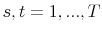  s,t=1,...,T