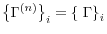 \left\{ \Gamma^{(n)}\right\} _{i}=\left\{ {\small\ }\Gamma\right\} _{i}