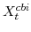  X^{cbi}_{t}