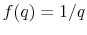  f(q) = 1/q