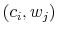  (c_i,w_j)