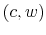  (c,w)