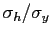 $ \sigma_{h}/\sigma_{y}$