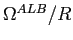 $ \Omega^{ALB}/R$