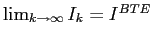 $ \lim_{k\rightarrow\infty} I_{k}=I^{BTE}$