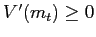 $ V^{\prime} (m_{t})\geq0$