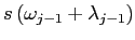 $ s\left( \omega_{j-1}+\lambda_{j-1}\right) $