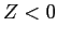 $ Z<0$