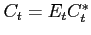 $C_{t}=E_{t}C_{t}^{\ast }$