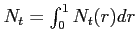 $N_{t}=\int_0^1 N_t(r) dr$