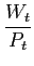 $\displaystyle \frac{W_t}{P_t}$